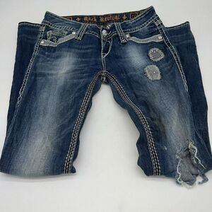 Rock Revival Alanis Bootcut Leg Size 27 Embroidered Distressed Jeans